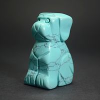Фигурка Собаки 45 мм из говлит голубой