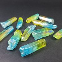 Кристалл Ауракварц колотый Желто-синий / 1 упаковка - 100 гр