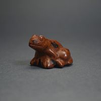 Фигурка Лягушка 35 мм из обсидиана коричневого