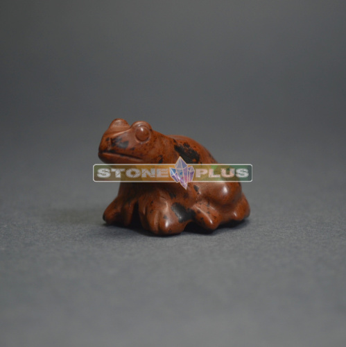 Фигурка Лягушка 35 мм из обсидиана коричневого