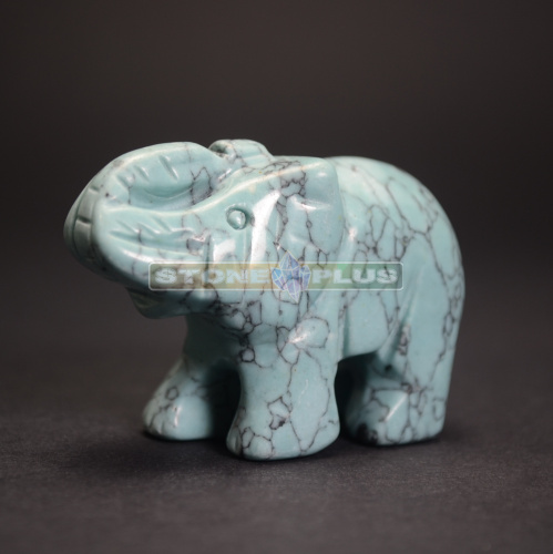 Фигурка Слона 45 мм из говлита голубого