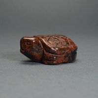 Фигурка Черепахи 45 мм из обсидиана коричневого  