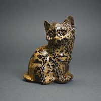 Сувенир "Кот" из яшмы пейзажной
