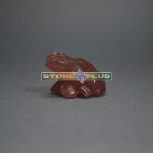 Фигурка Лягушка 35 мм из авантюрина малинового