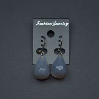 Серьги граненые с Агатом