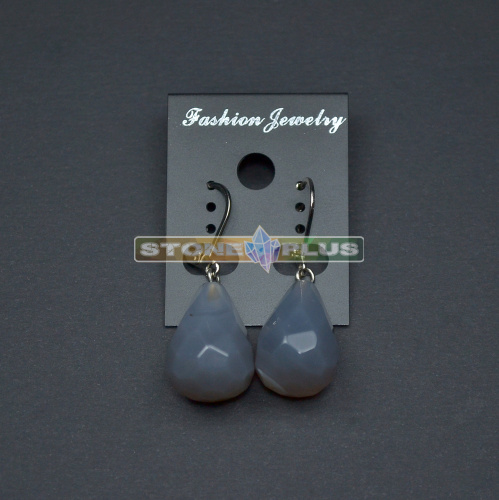 Серьги граненые с Агатом