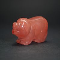 Фигурка Свиньи 45 мм из кварца красного