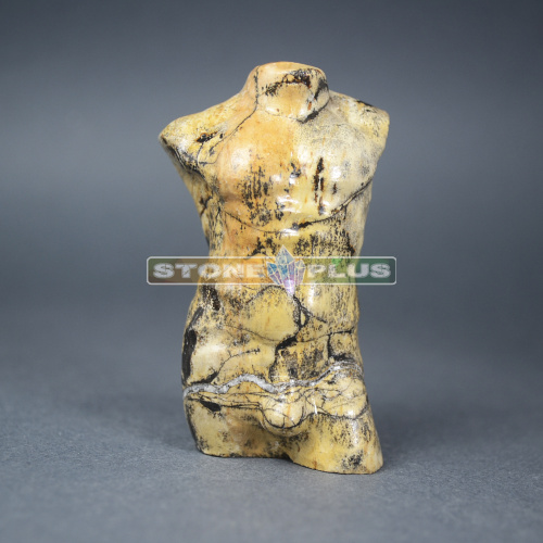 Фигурка "Мужской торс" из яшмы пейзажной