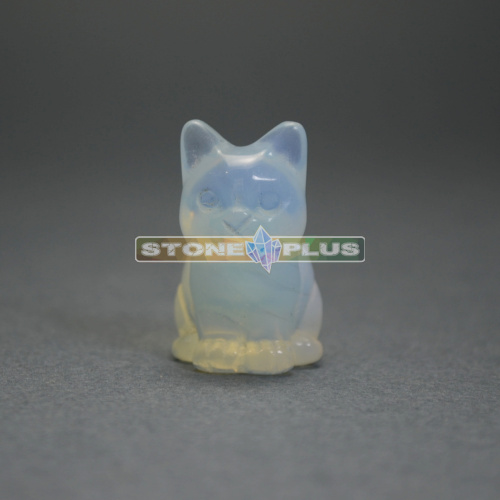 Фигурка Кошка 30 мм из лунного камня