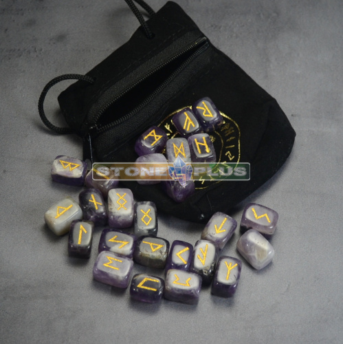 Руны кубики из аметиста