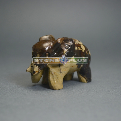 Сувенир "Слон" из яшмы пейзажной