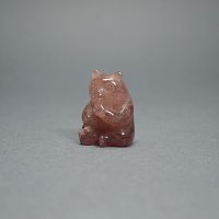 Фигурка Медведя 30 мм из авантюрина малинового