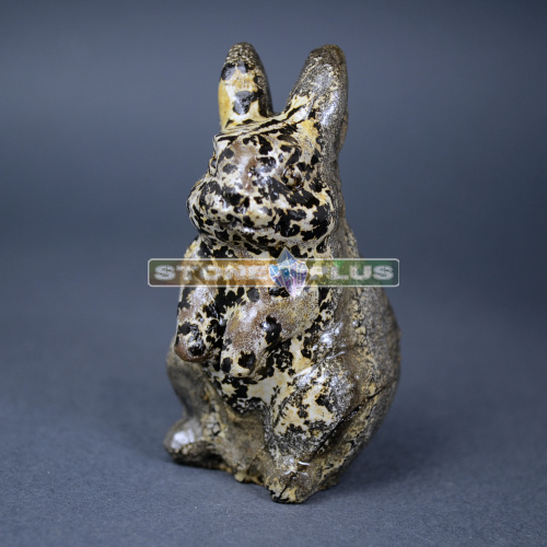 Сувенир "Кролик большой" из яшмы пейзажной
