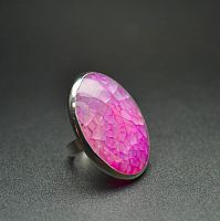 Кольцо "Агат розовый"